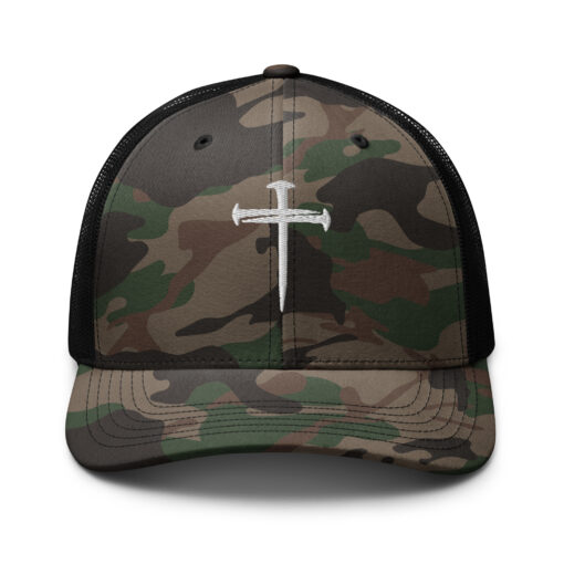 Nail Cross Camouflage Trucker Hat