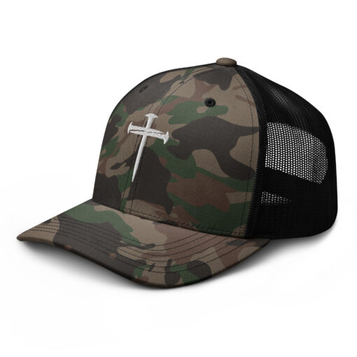 Nail Cross Camouflage Trucker Hat - Image 2