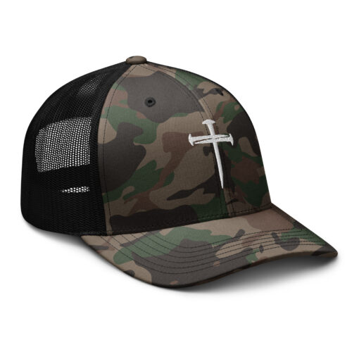 Nail Cross Camouflage Trucker Hat - Image 3