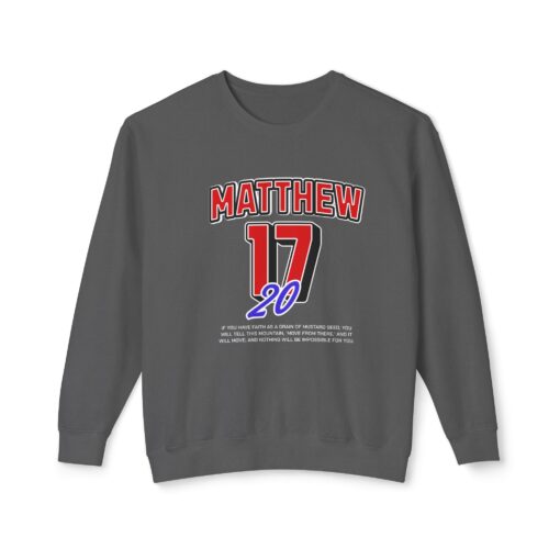 Matthew 17:20 Sports Sweatshirt - Image 3