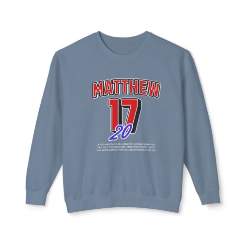 Matthew 17:20 Sports Sweatshirt - Image 6